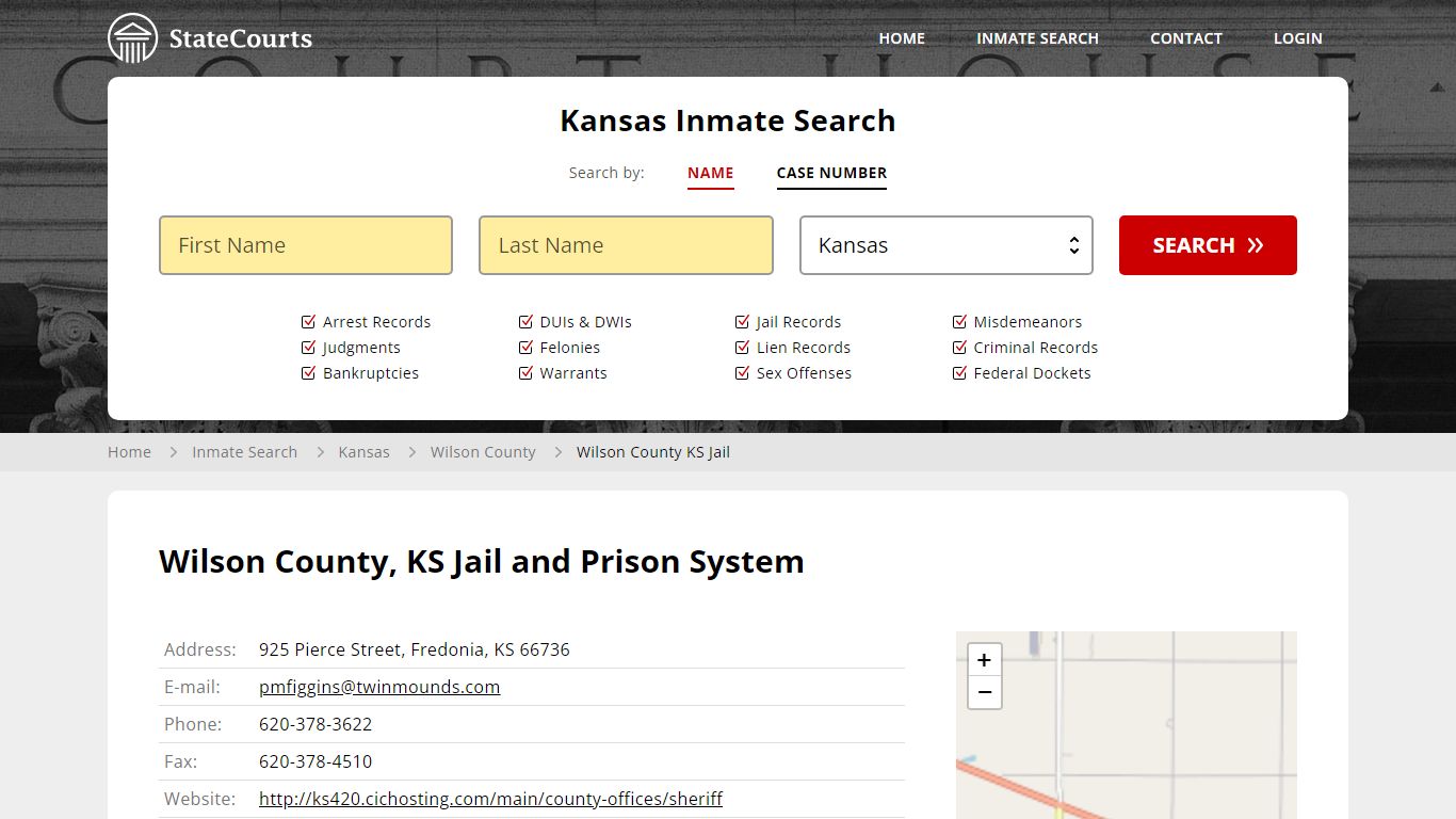 Wilson County KS Jail Inmate Records Search, Kansas - StateCourts
